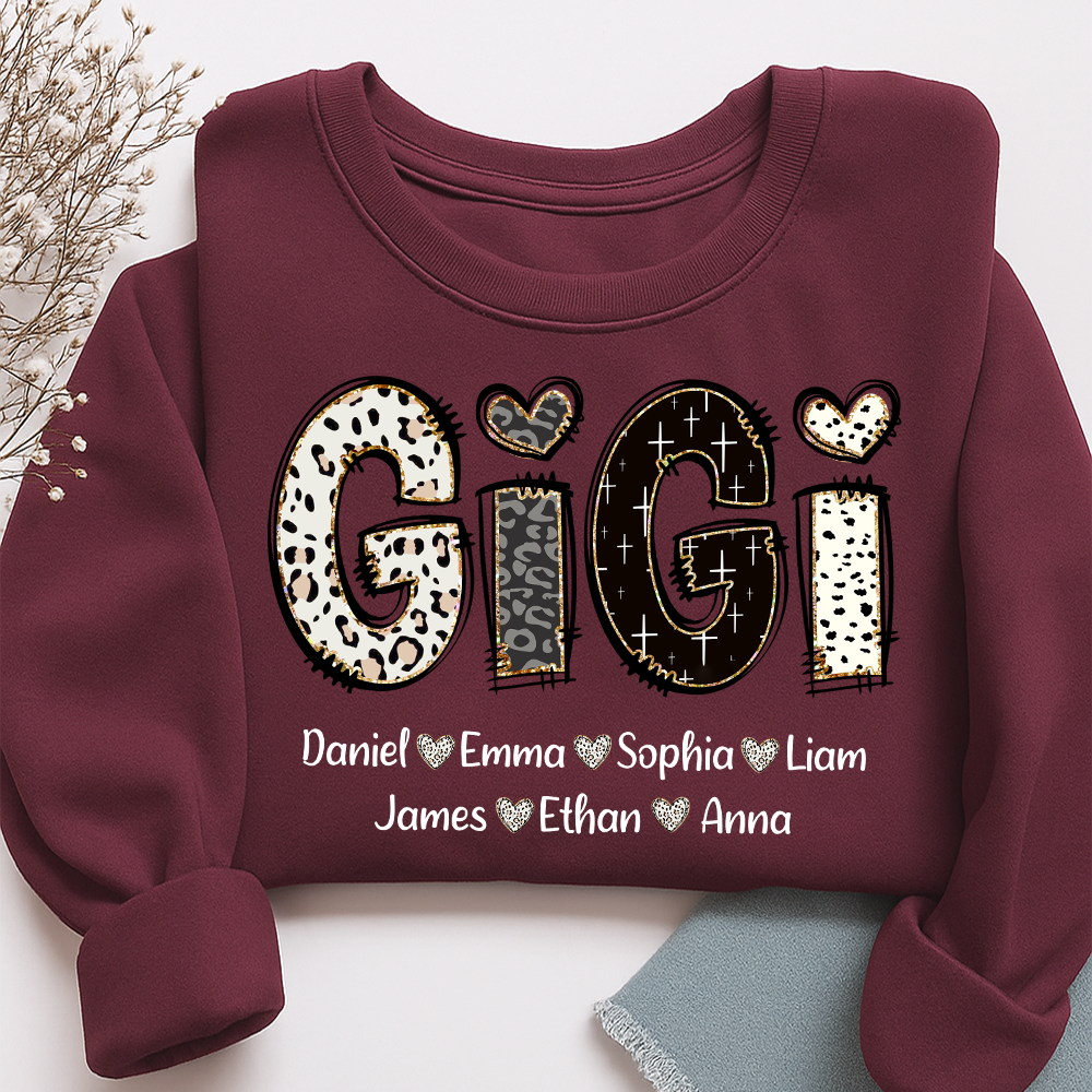 Custom Gigi Bible Style Gift For Grandma With Grandkids Sweatshirt