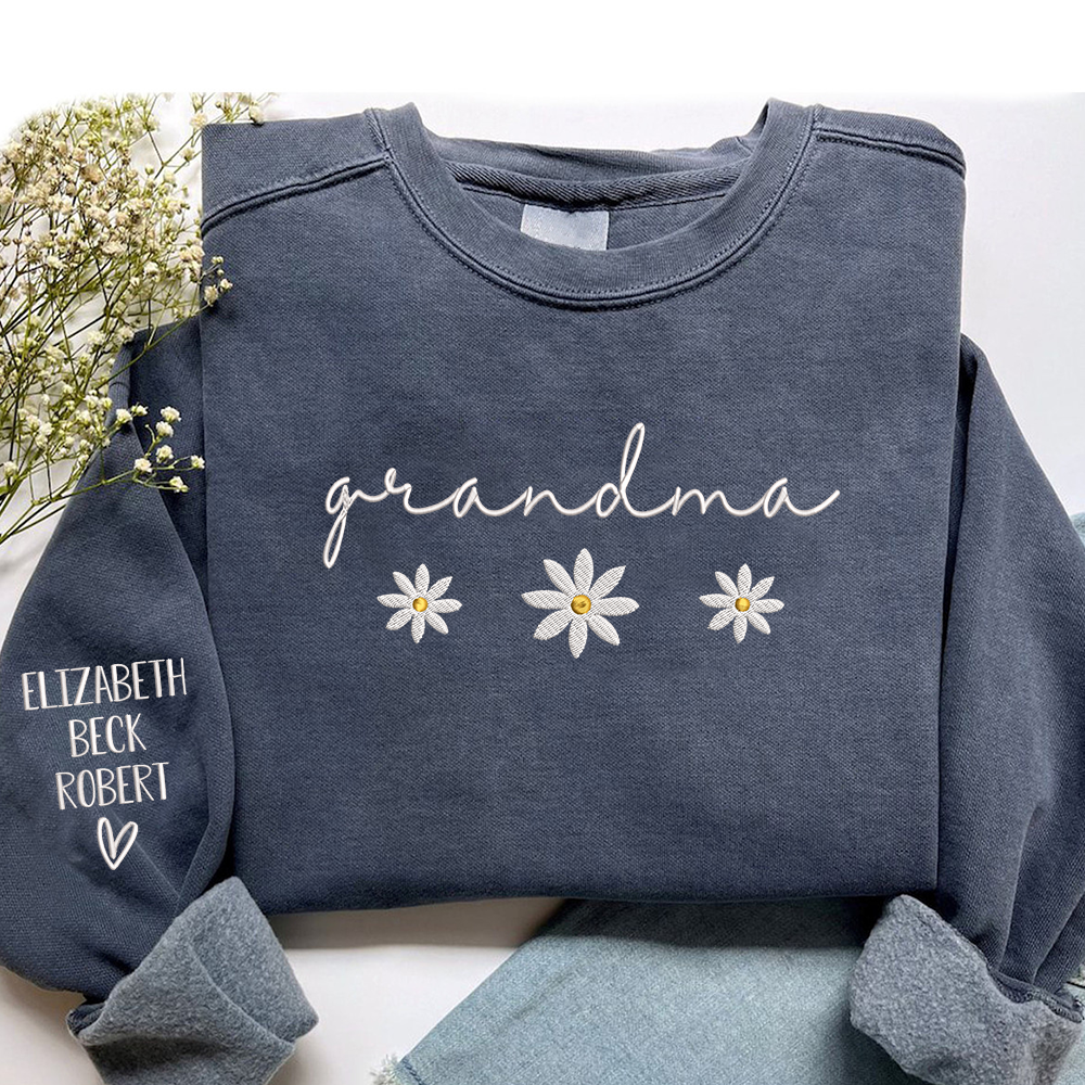 Custom Nana Daisy And Grandkids Sweatshirt
