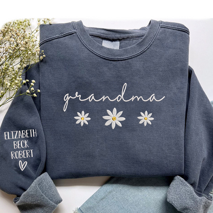 Custom Nana Daisy And Grandkids Sweatshirt