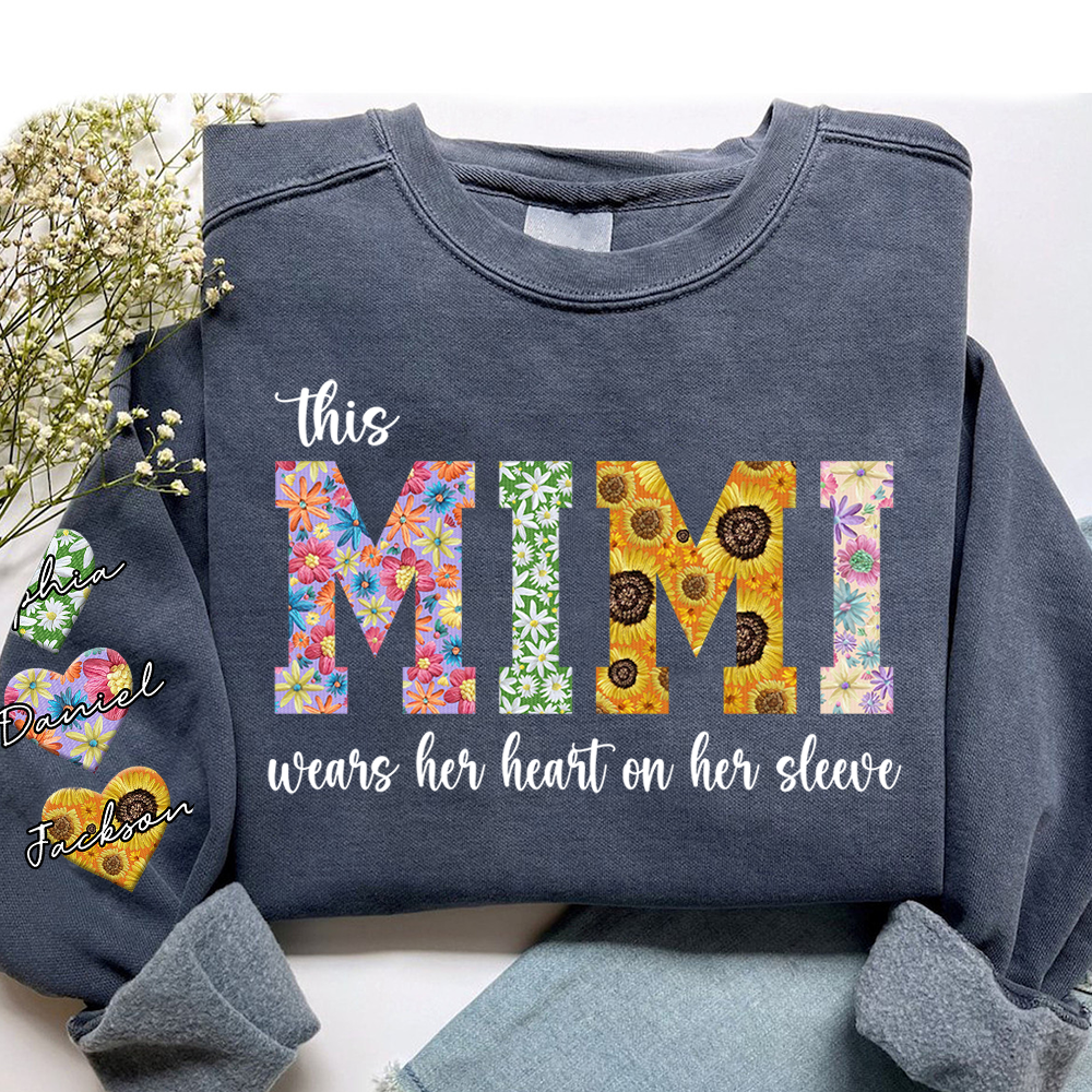 This Mimi Wears Her Heart On Her Sleeve Sweatshirt Sweatshirt