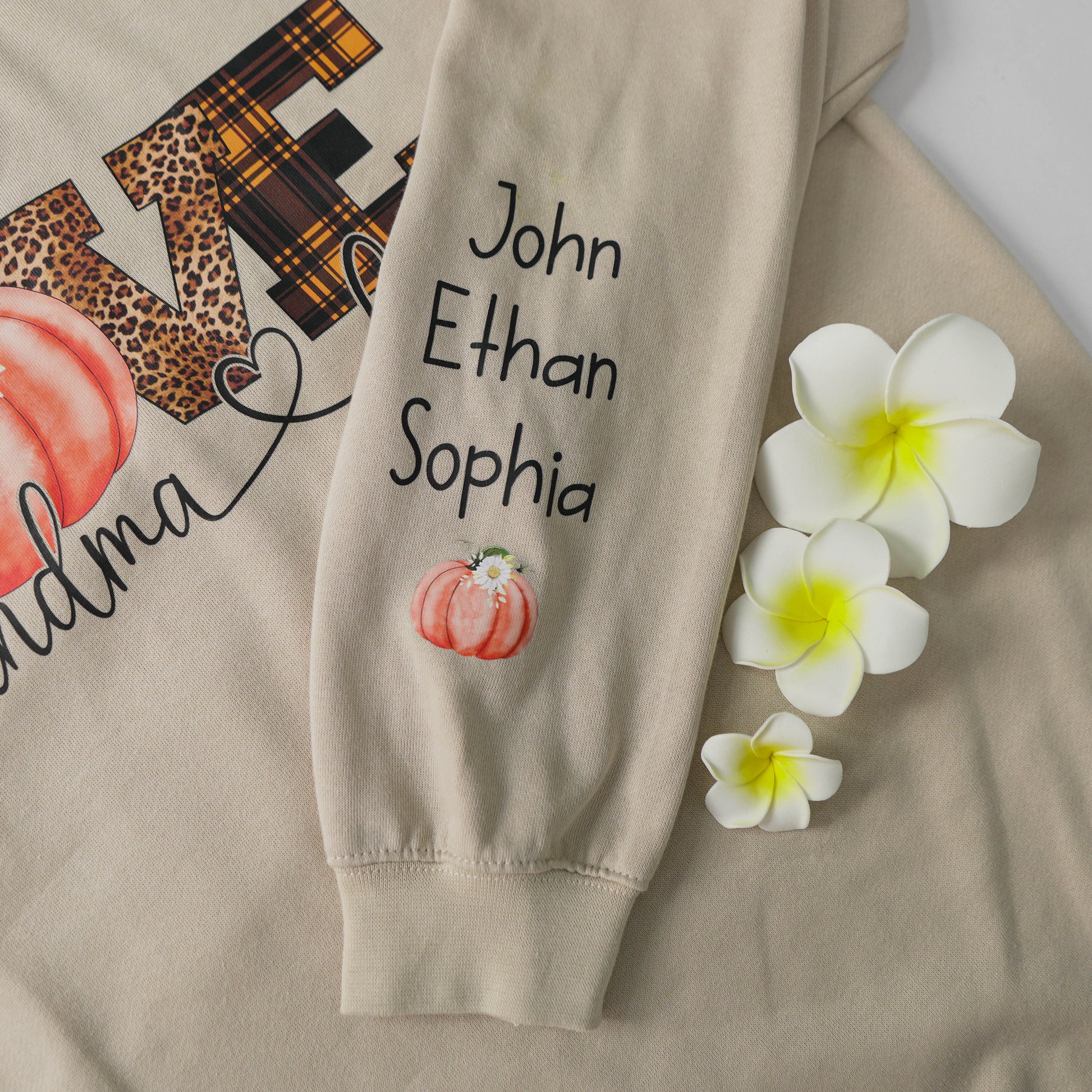 Personalized Love Grandma Life Fall Season Pumpkin Sweatshirt