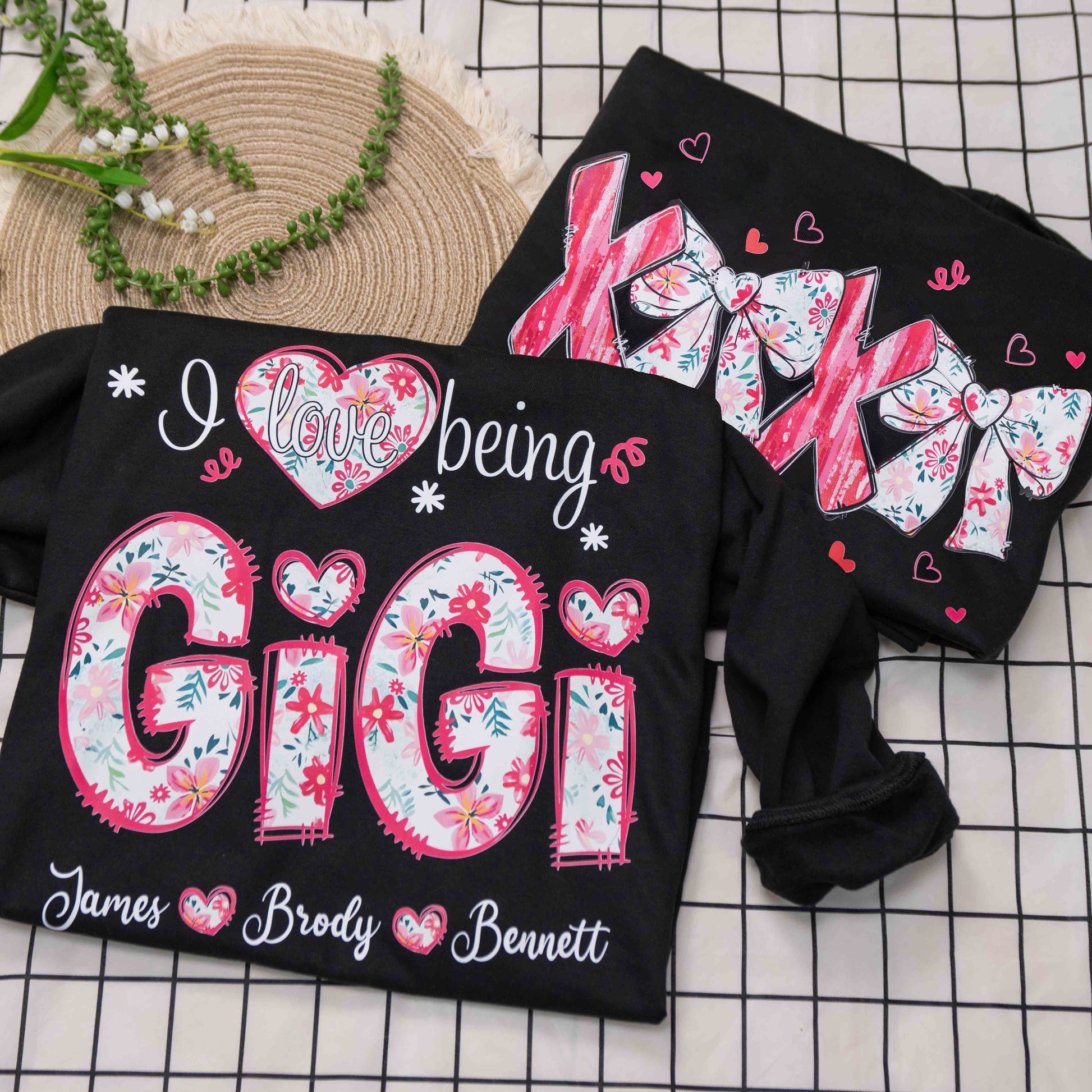 I Love Being Gigi Custom Grandma and Grandkids Sweatshirt