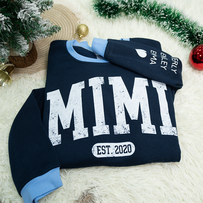 Personalized MIMI Sweatshirt EST 2025 – Custom Grandma Crewneck Gift for Birthday or Christmas