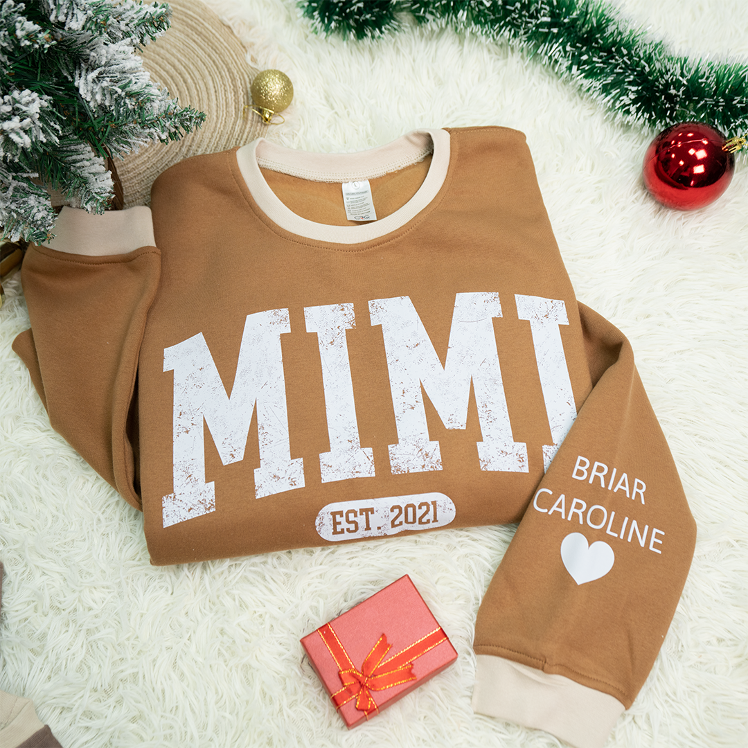 Personalized MIMI Sweatshirt EST 2025 – Custom Grandma Crewneck Gift for Birthday or Christmas