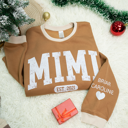Personalized MIMI Sweatshirt EST 2025 – Custom Grandma Crewneck Gift for Birthday or Christmas