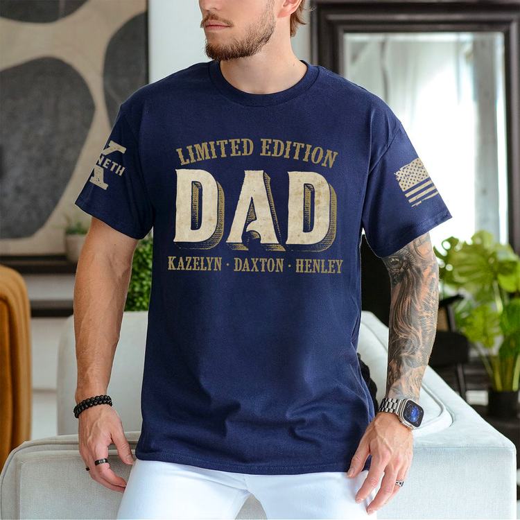 Personalized Papa Limited And Grandkids Father's Day Shirt