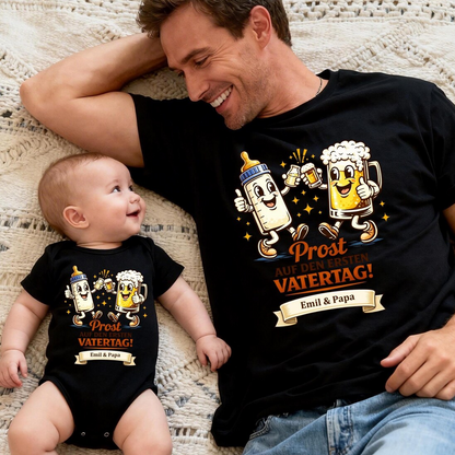 Dad & Baby Matching Outfit for Father's Day, T-Shirt and Baby Bodysuit as a Gift for Dad