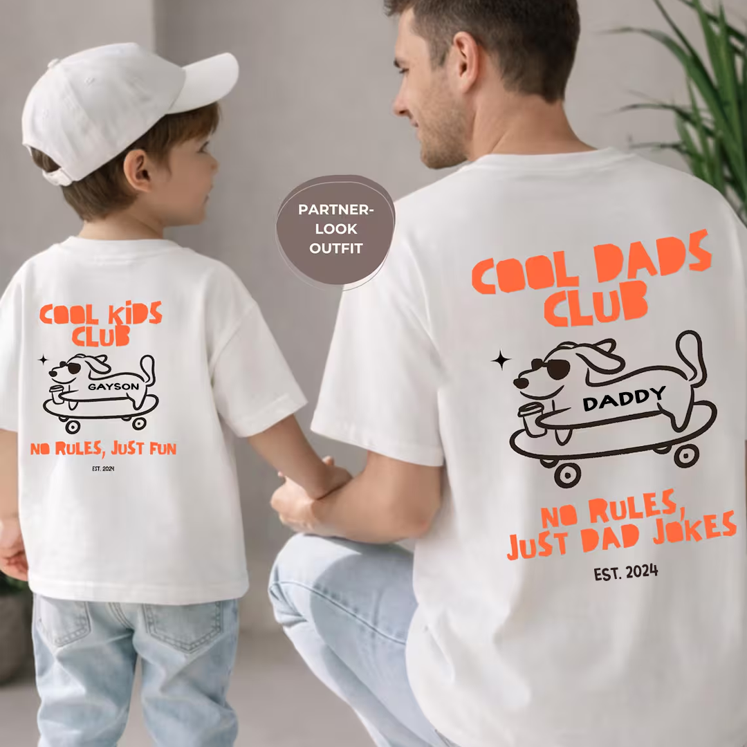 Dad and Child Matching Set, Cool Dads Club, Father and Son, Mini Matching Outfits, Gift for Dad, Family Matching Shirt