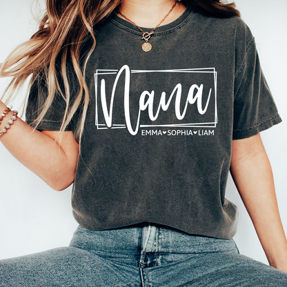 Custom Nana And Grandkids T-Shirt