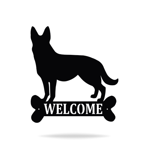 Godmerch- Cut Metal Sign- Personalized Dog Breed Welcome Sign Metal Wall Art, Gift For Dog Lover, Home Decor