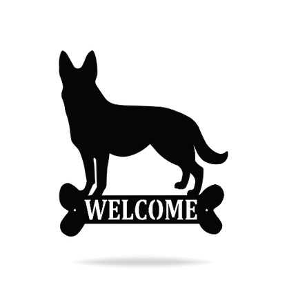 Godmerch- Cut Metal Sign- Personalized Dog Breed Welcome Sign Metal Wall Art, Gift For Dog Lover, Home Decor