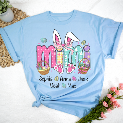 Easter Mimi Bunny Gift For Family, Custom Grandma And Grandkids Gifts Easter Day