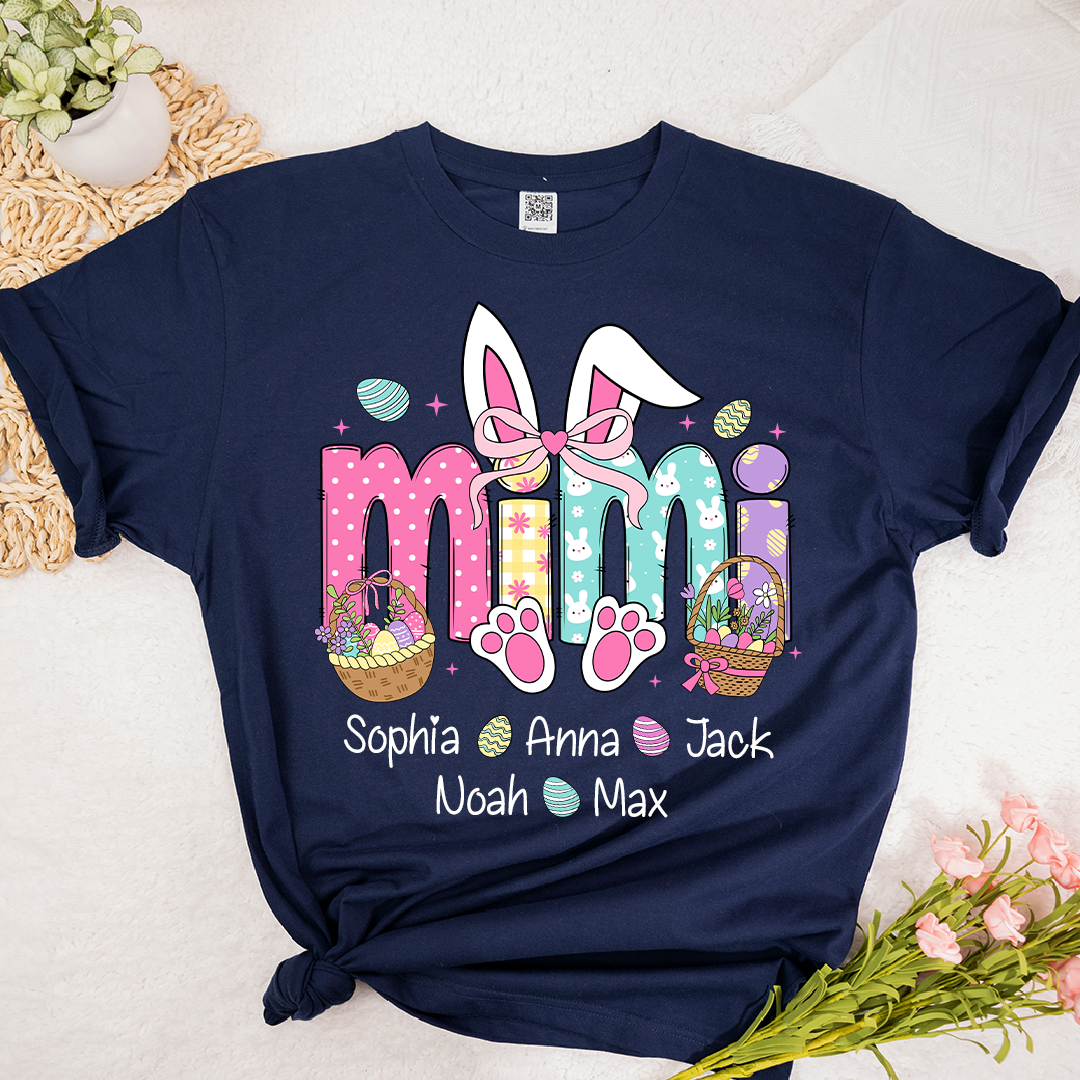 Easter Mimi Bunny Gift For Family, Custom Grandma And Grandkids Gifts Easter Day
