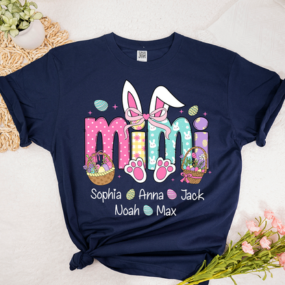 Easter Mimi Bunny Gift For Family, Custom Grandma And Grandkids