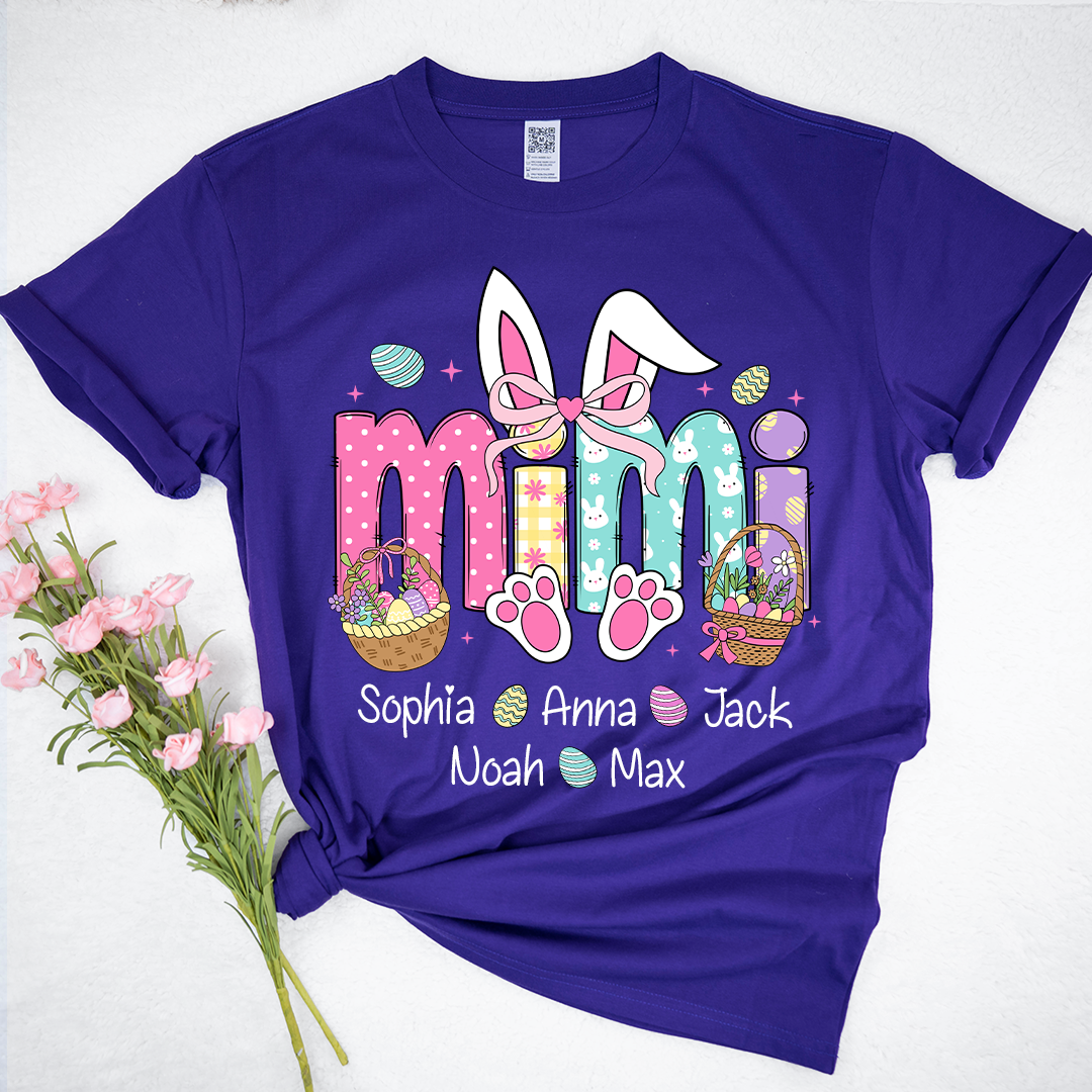 Easter Mimi Bunny Gift For Family, Custom Grandma And Grandkids