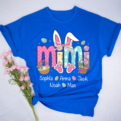 Easter Mimi Bunny Gift For Family, Custom Grandma And Grandkids