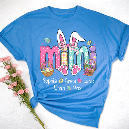 Easter Mimi Bunny Gift For Family, Custom Grandma And Grandkids Gifts Easter Day