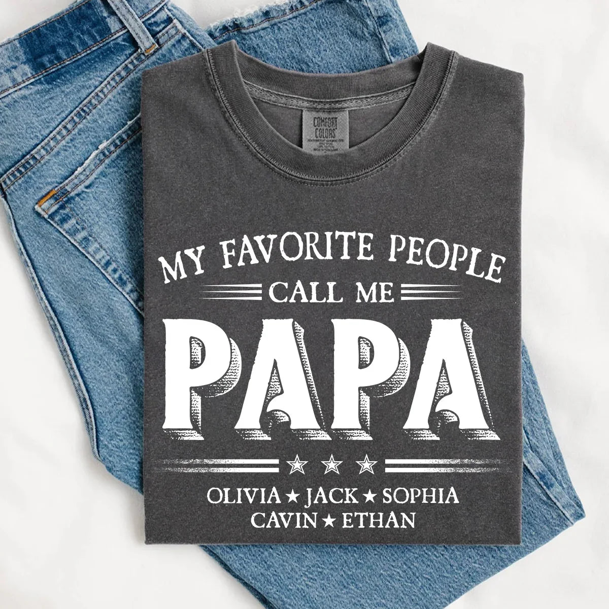 Personalized Papa Hoodie – My Favorite People Call Me Papa, Custom Grandkids Names Gift for Grandpa, Cozy Holiday Sweatshirt for Christmas 2025