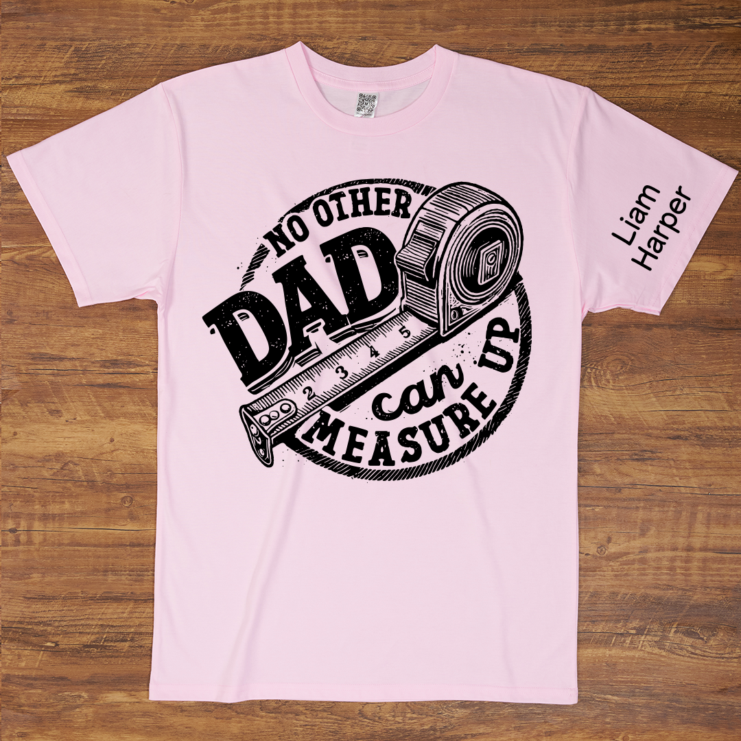 Fathers Day Trendy Measuring Tape Dad Birthday gift Father Custom Papa And Grandkids T-Shirt
