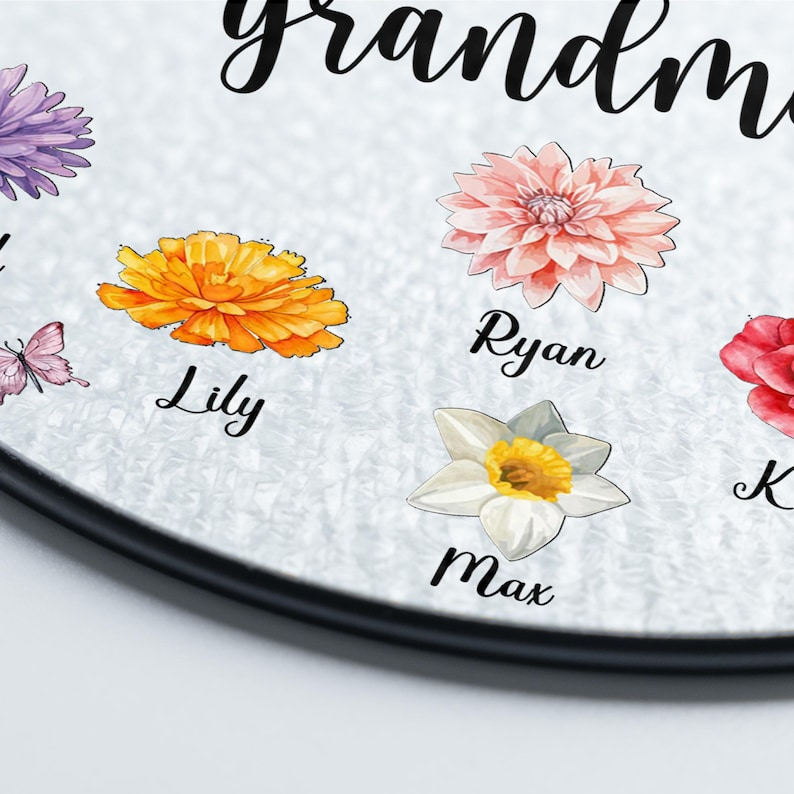 First Mom Now Grandma Stained Glass Suncatcher