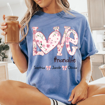 Flower Love Grandma Life Daisy Floral Mothers Day Gift Shirt