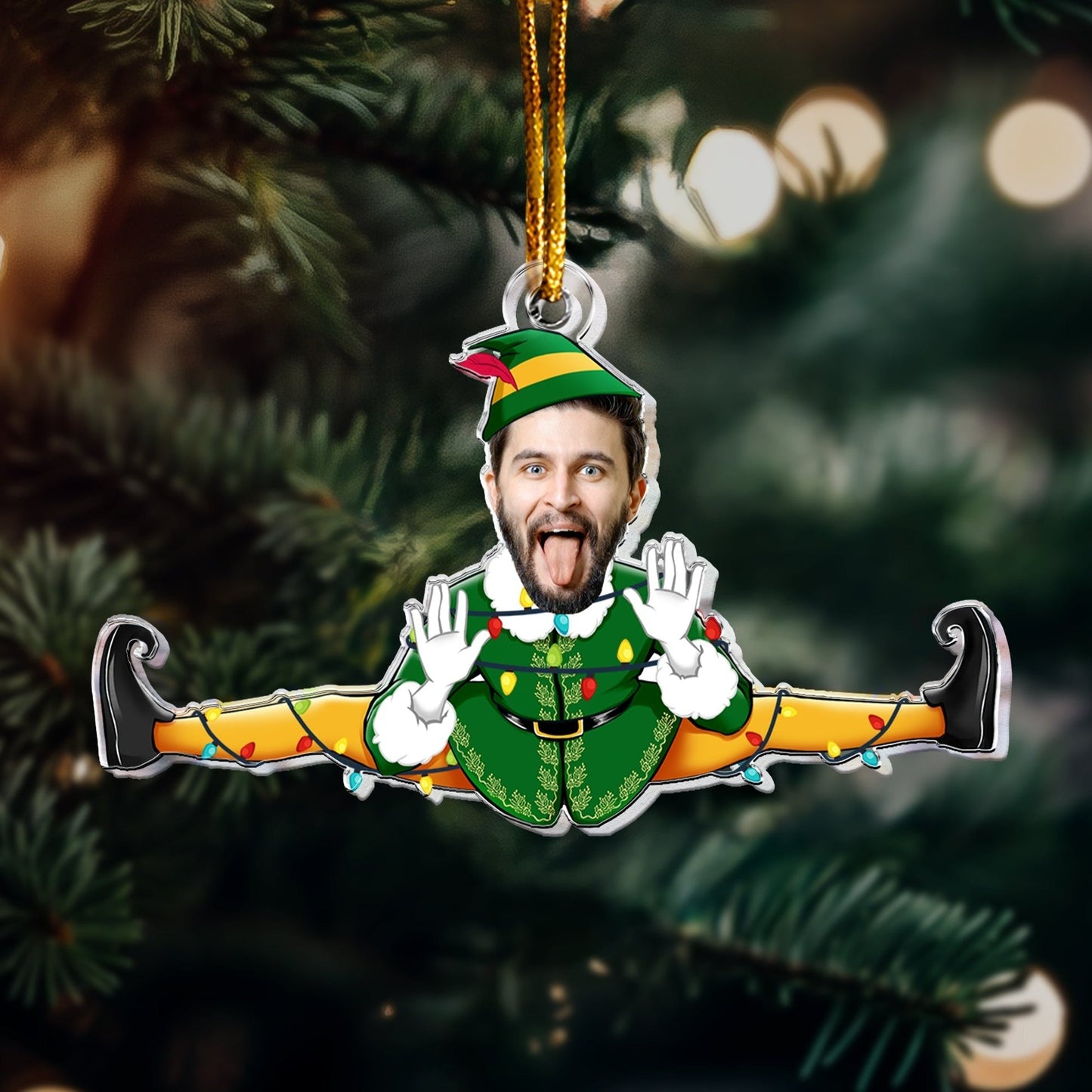Funny Christmas Custom Face Family, Friends, Personalized Family Photo Ornament