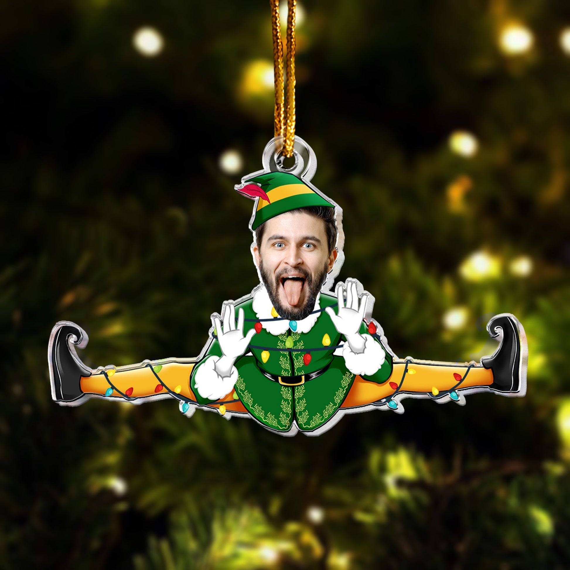Funny Christmas Custom Face Family, Friends, Personalized Family Photo Ornament