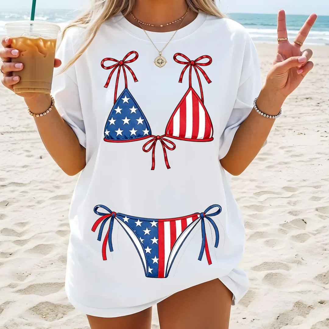 Shirt 250 Years of Freedom, Red White Blue Swimsuit Tee Beach Vacation