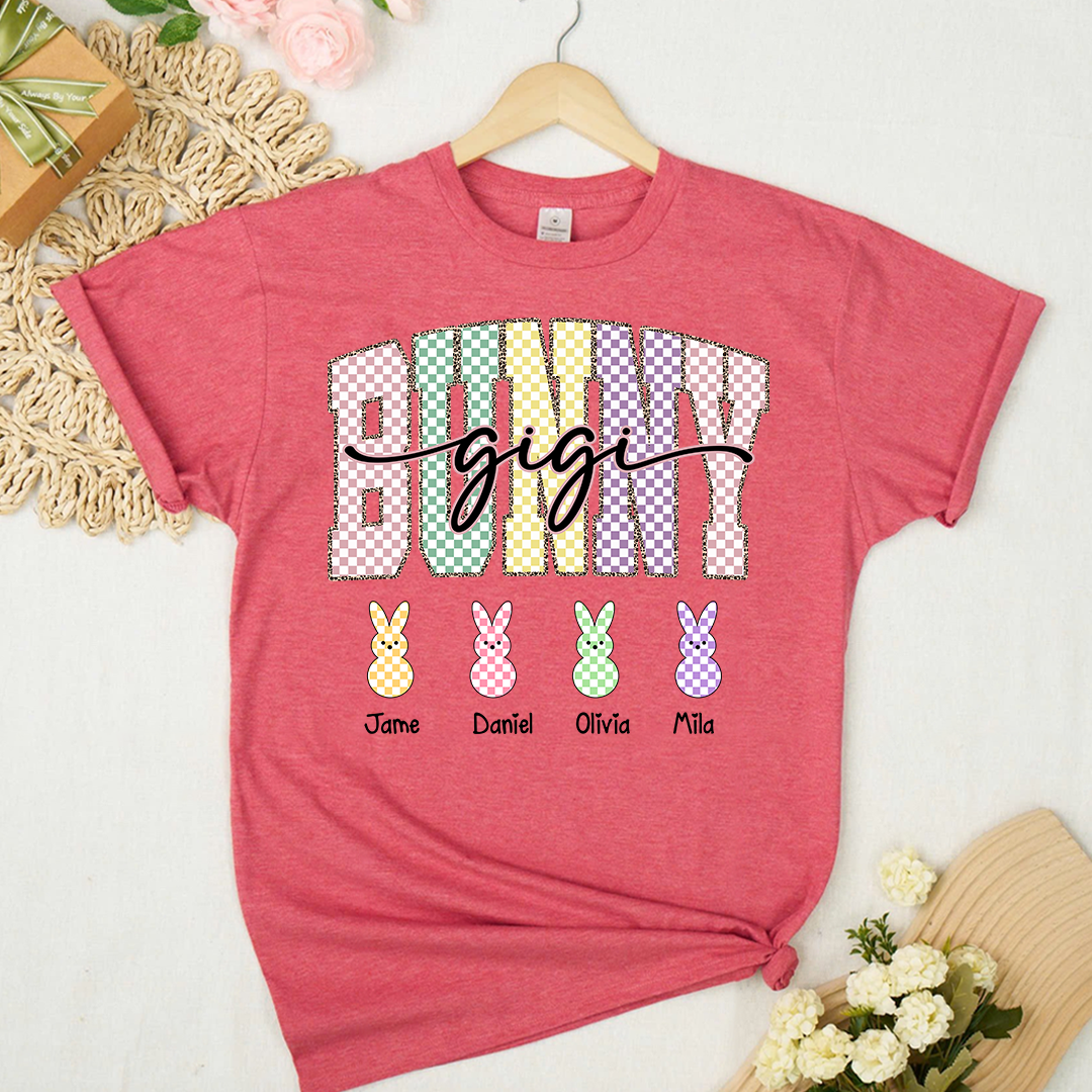 Gigi Bunny Personazed Gigi And Grandkids Easter Day Gift T-shirt