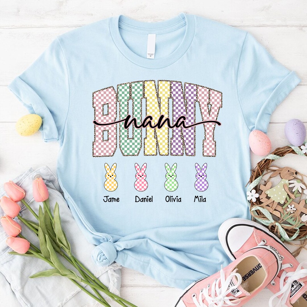 Gigi Bunny Personazed Gigi And Grandkids Easter Day Gift T-shirt
