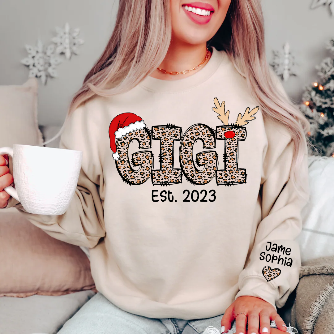 Gigi Est Year And Grandkids Custom Name Sweatshirt