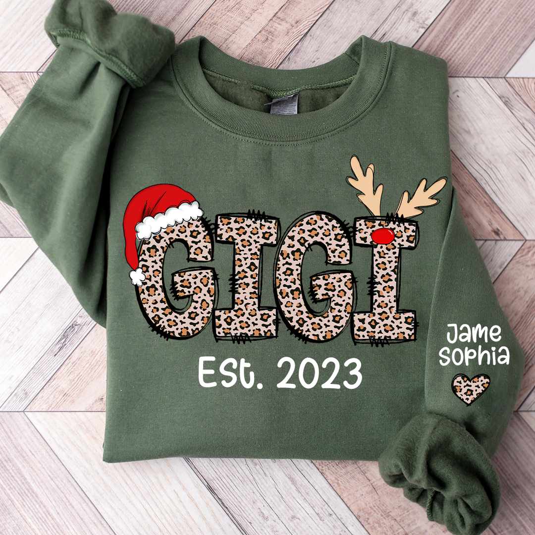 Gigi Est Year And Grandkids Custom Name Sweatshirt