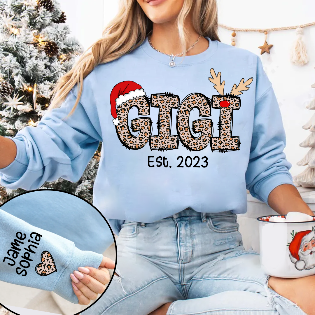 Gigi Est Year And Grandkids Custom Name Sweatshirt