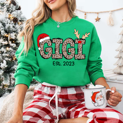 Gigi Est Year And Grandkids Custom Name Sweatshirt