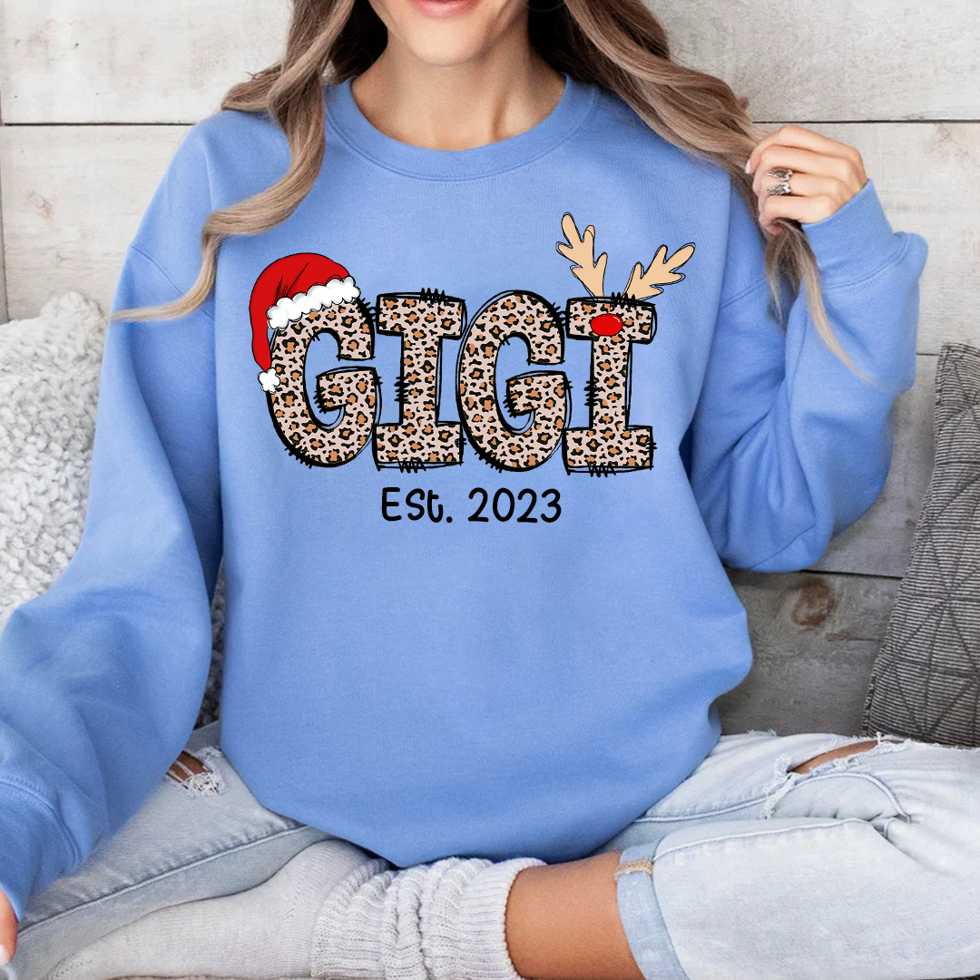 Gigi Est Year And Grandkids Custom Name Sweatshirt
