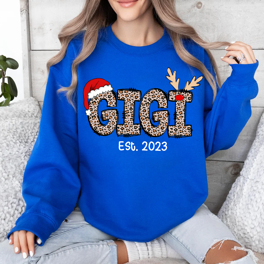 Gigi Est Year And Grandkids Custom Name Sweatshirt