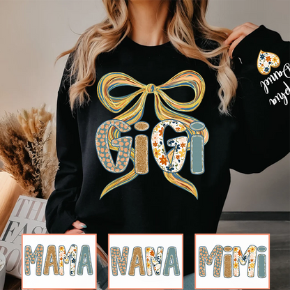 Gigi Fall Brushstroke Colors Trendy Custom Gigi and Grandkids