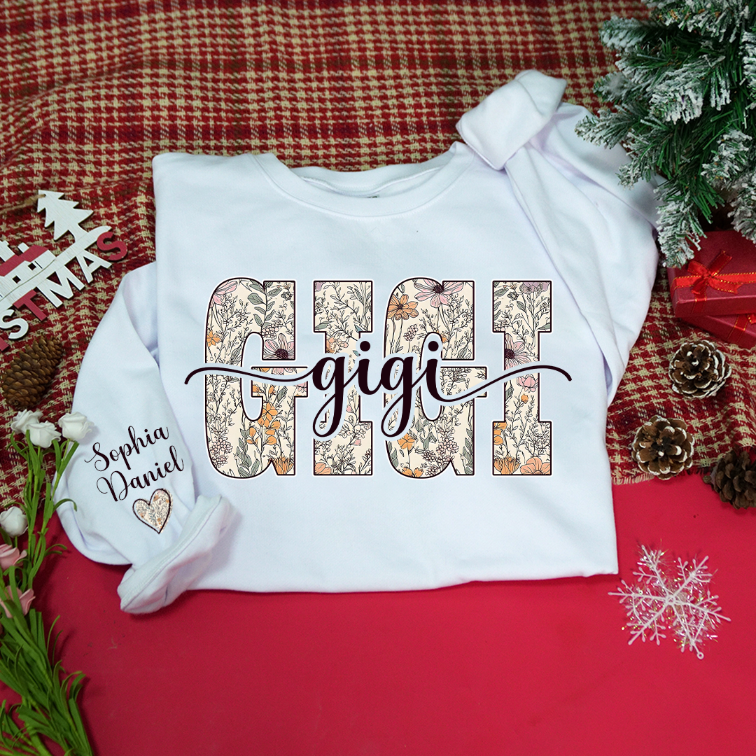 Wildflower Gigi and Grandkids Personalized Best Gift