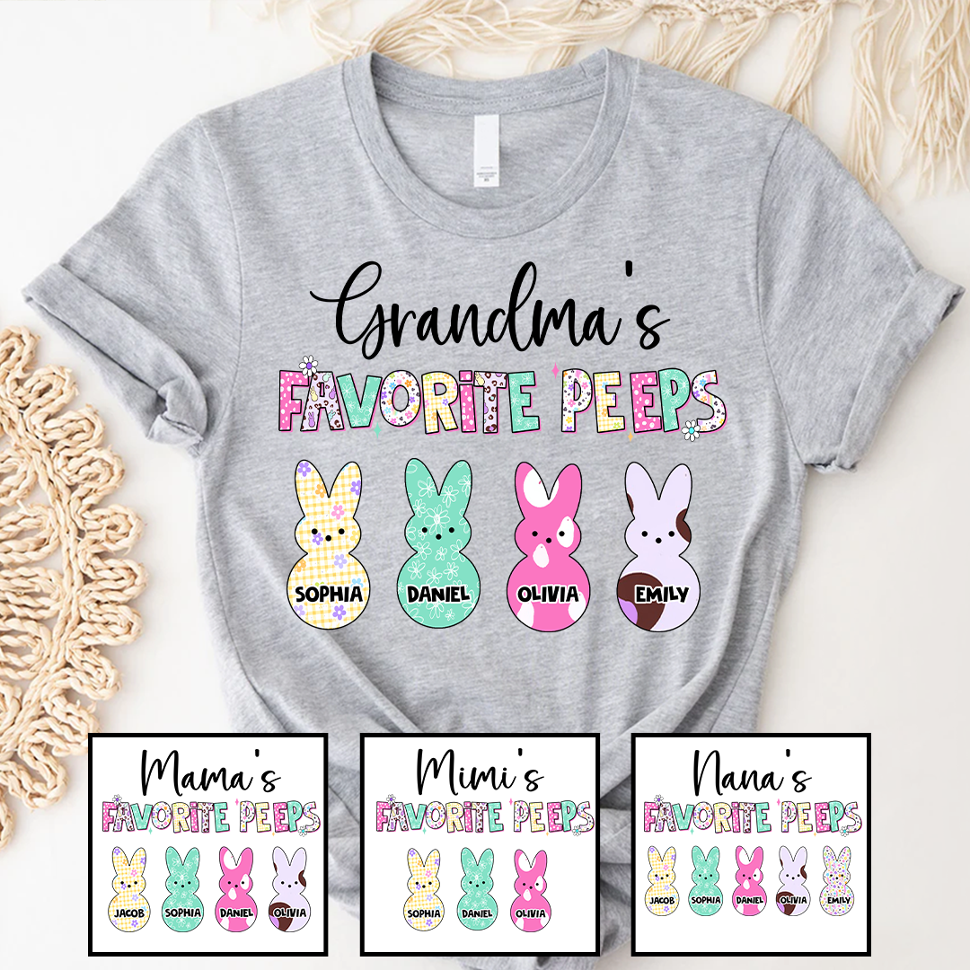 Grandma's Favorite Peeps Grandkids Easter Day Gift T-shirt