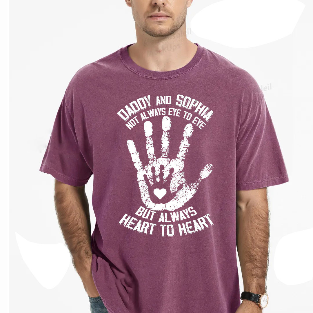 Personalized Grandpa and Grandkids Hand In Hand Fathers Day Gift Comfort Colors® T-shirt
