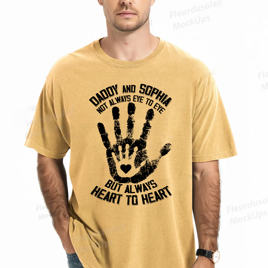 Personalized Grandpa and Grandkids Hand In Hand Fathers Day Gift Comfort Colors® T-shirt