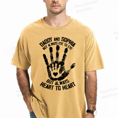 Personalized Grandpa and Grandkids Hand In Hand Fathers Day Gift Comfort Colors® T-shirt