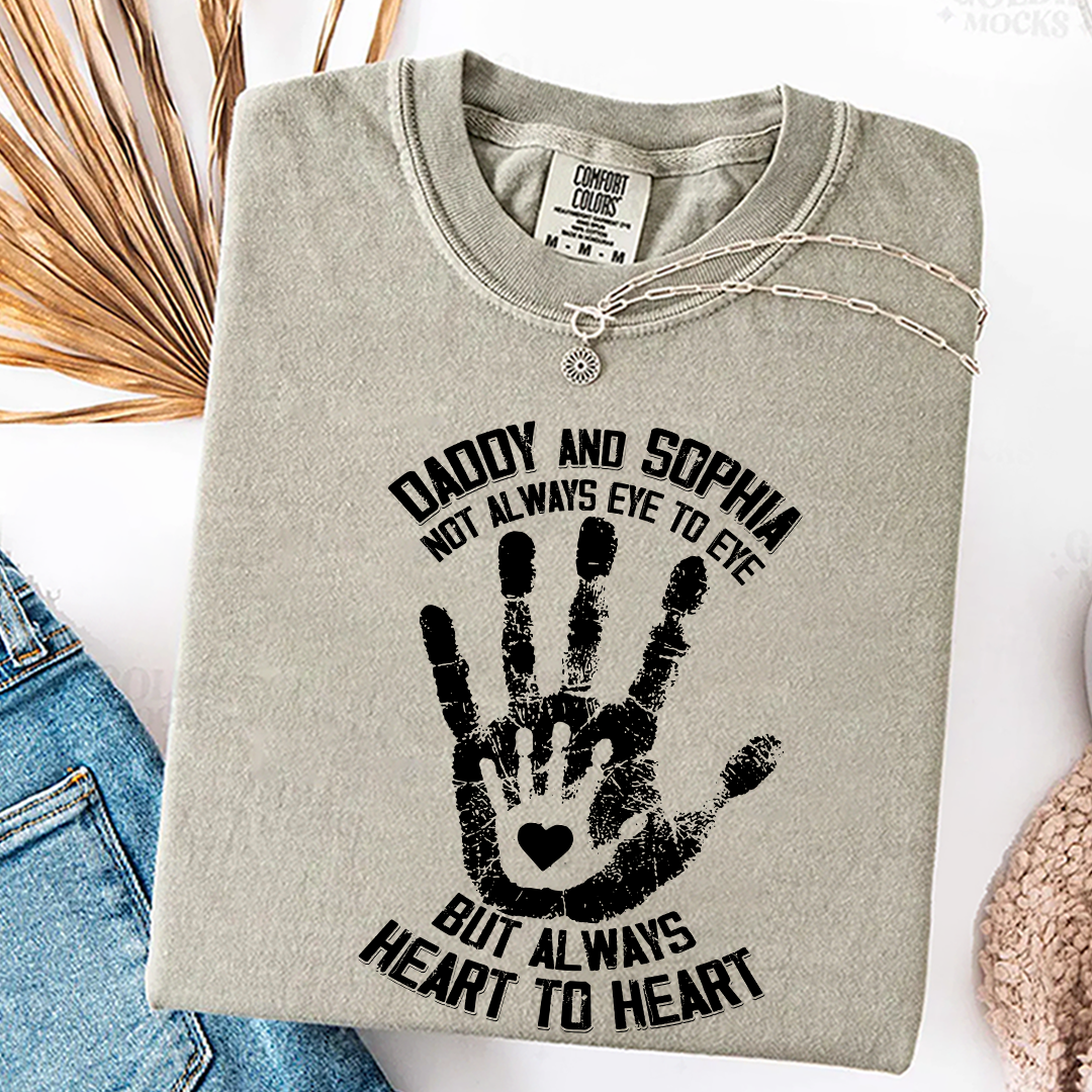 Personalized Grandpa and Grandkids Hand In Hand Fathers Day Gift Comfort Colors® T-shirt