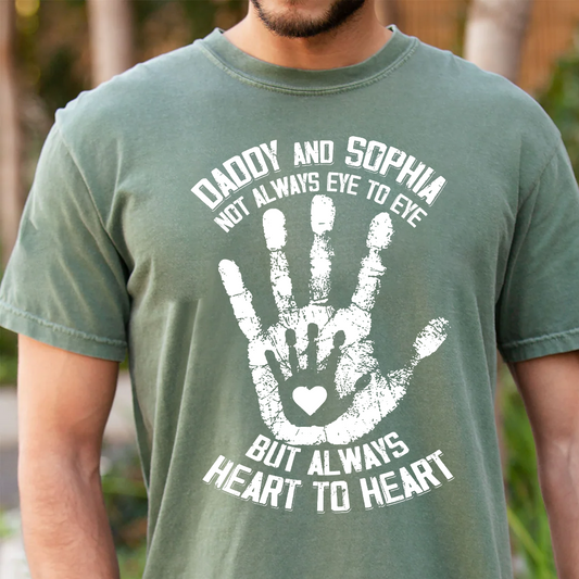 Personalized Grandpa and Grandkids Hand In Hand Fathers Day Gift Comfort Colors® T-shirt