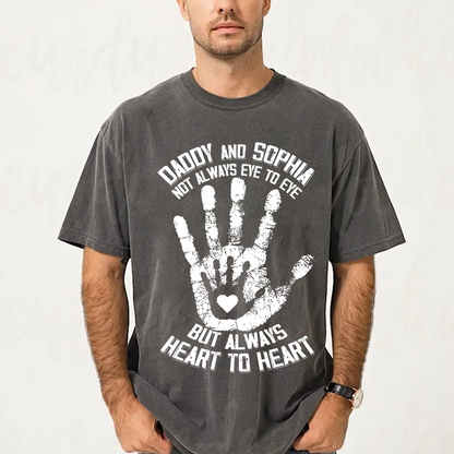Personalized Grandpa and Grandkids Hand In Hand Fathers Day Gift Comfort Colors® T-shirt