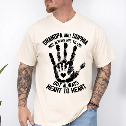 Personalized Grandpa and Grandkids Hand In Hand Fathers Day Gift Comfort Colors® T-shirt