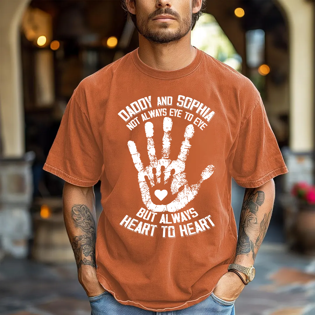 Personalized Grandpa and Grandkids Hand In Hand Fathers Day Gift Comfort Colors® T-shirt