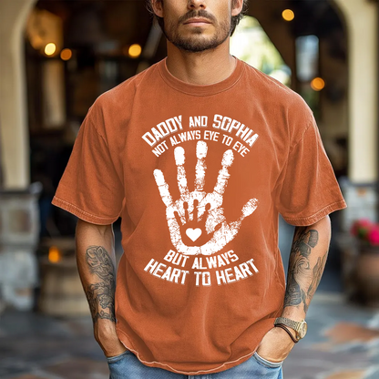 Personalized Grandpa and Grandkids Hand In Hand Fathers Day Gift Comfort Colors® T-shirt