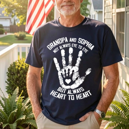Personalized Grandpa and Grandkids Hand In Hand Fathers Day Gift Comfort Colors® T-shirt