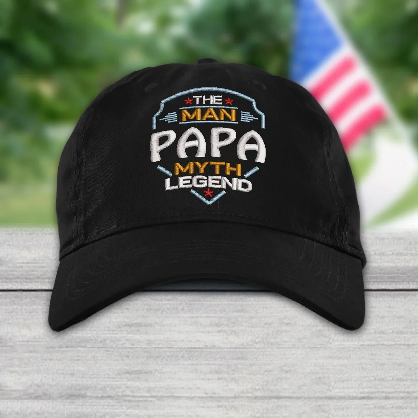 Godmerch The Man Myth Legend Papa, Custom Nickname Embroidery Cap